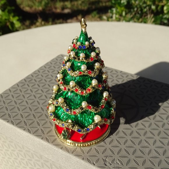 Qifu Hinged Christmas tree Trinket Box, Christmas gifts, Christmas decorative - Picture 4 of 7
